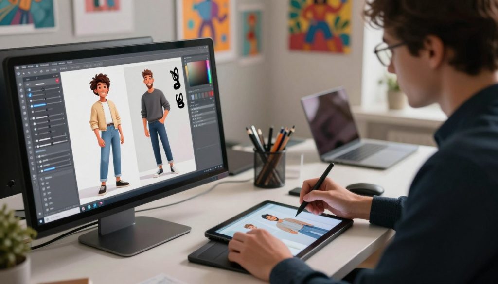 customizing characters and scenes